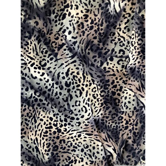 Vintage Ilyse Hart Midi Wrap Skirt 8 Medium Animal Print Flowy Boho Beach Y2K - Picture 2 of 16